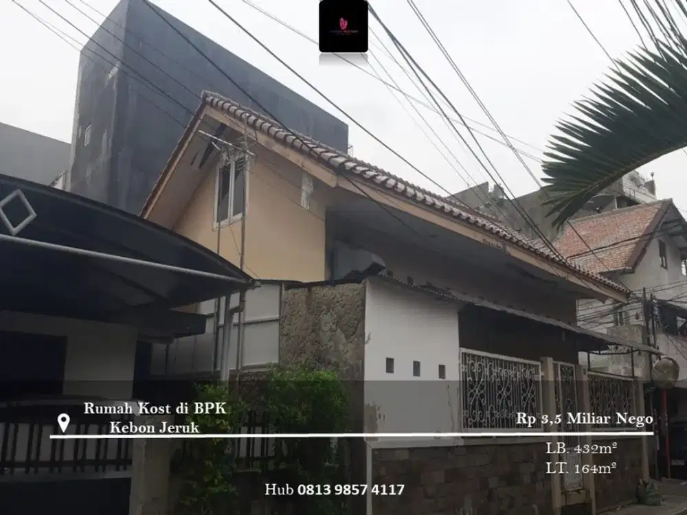 Dijual Rumah Kost di BPK Kebon Jeruk