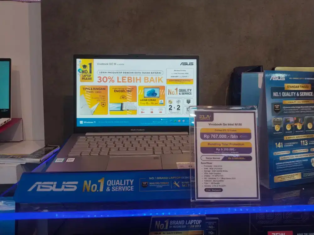 Promo Cicilan bunga 0% di Laptop Asus Vivobook Go di KLA Komputer