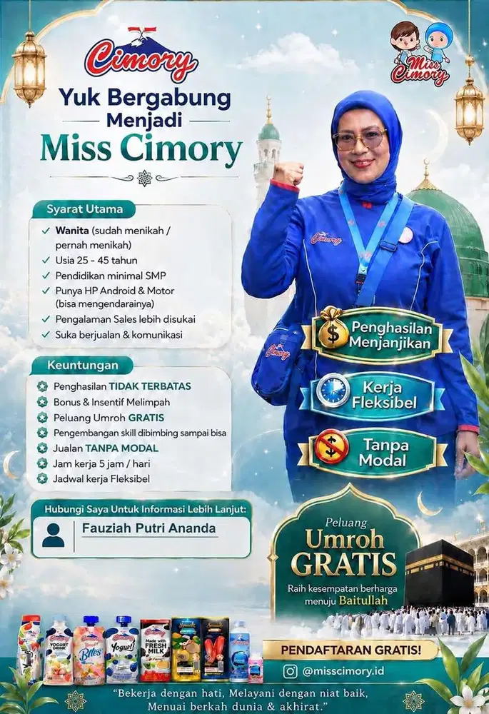 Lowongan kerja Miss Cimory
