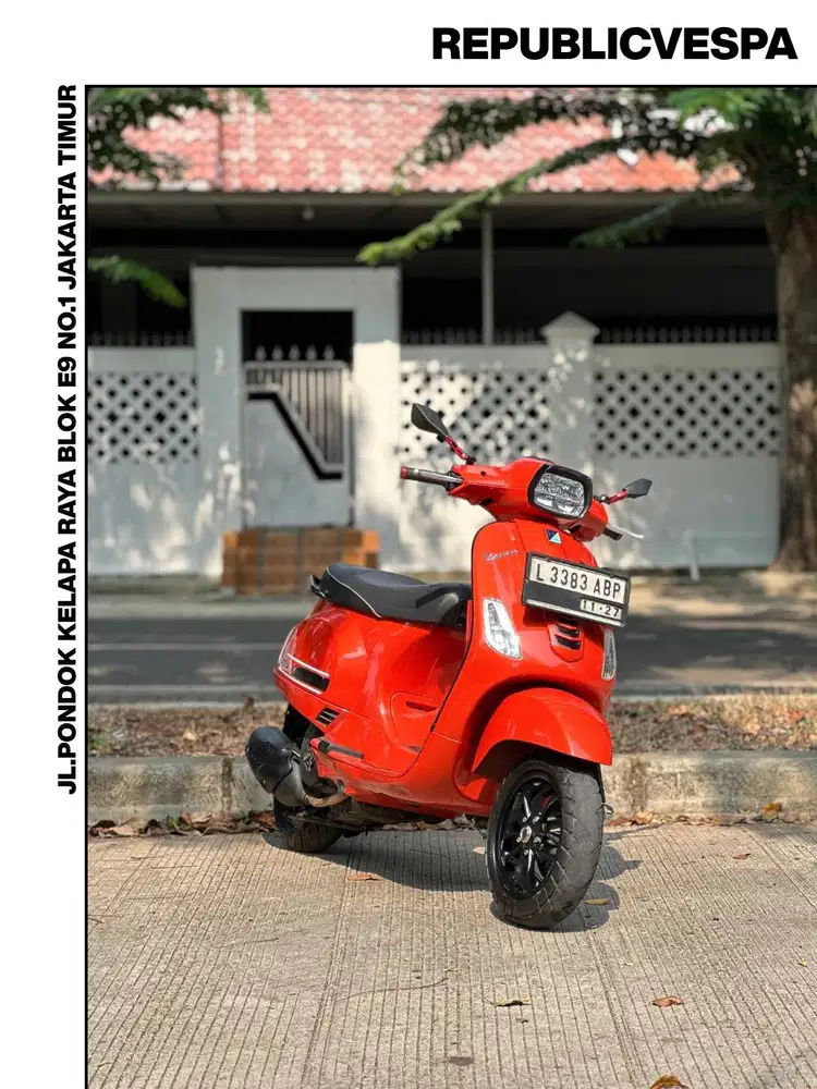 TERMURAH PIAGGIO VESPA S125 IGET FACELIFT TAHUN 2022 ORANGE TRAMONTO