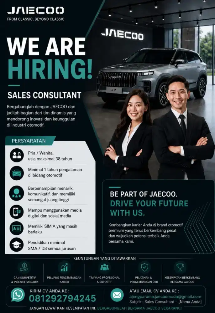 LOKER SALES JAECOO JAKSEL