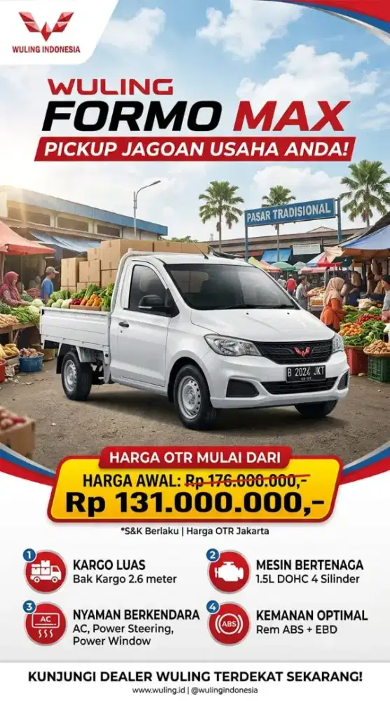 Ready stok FORMO MAX pick up vin  code 2024