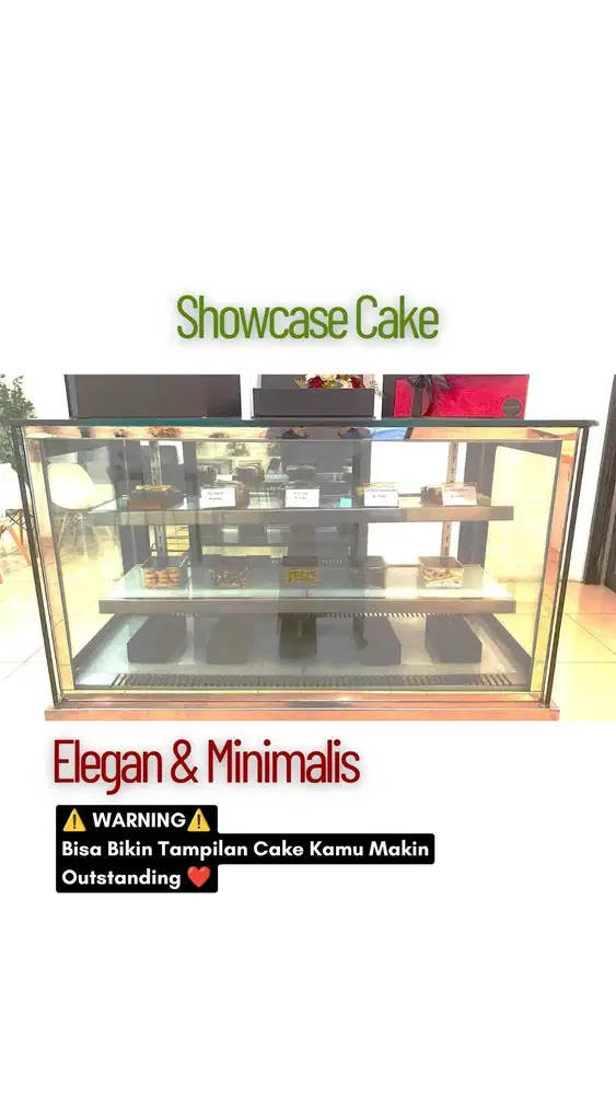 Showcae Etalase Cake Dingin dan Untuk Kue 3 Dek Kondisi Fisik Bagus