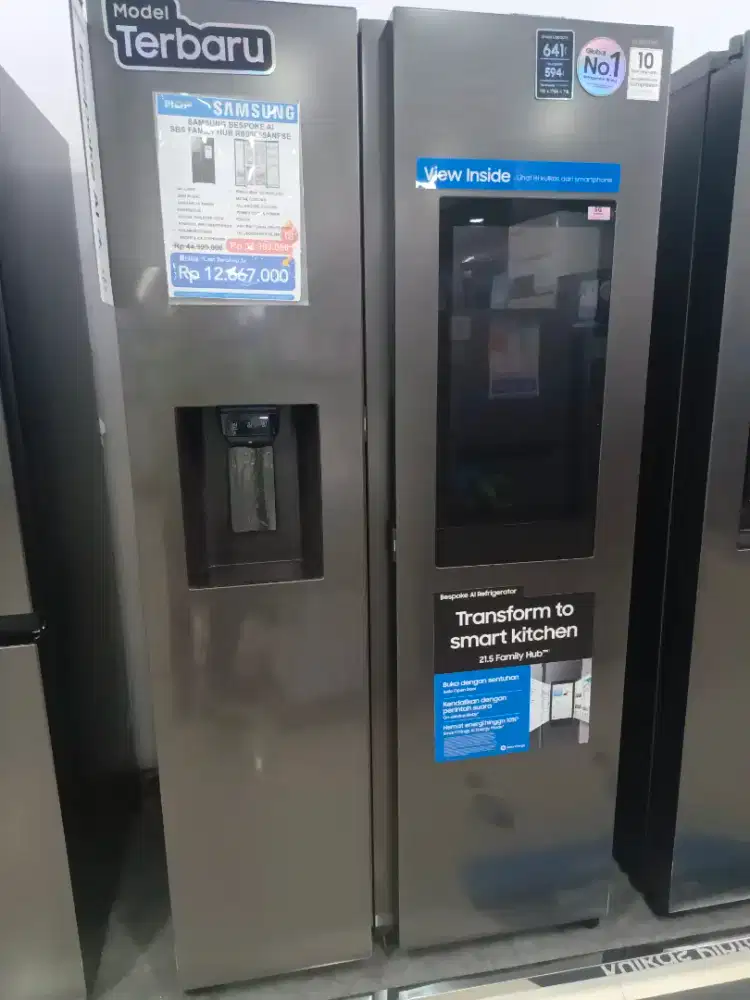 Kredit kulkas Samsung side by side RS90F65ANFSE free2x angsrn tanpa dp