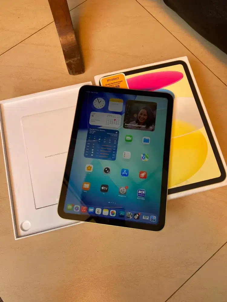 Ipad gen 11 128gb yellow wifi only garansi
