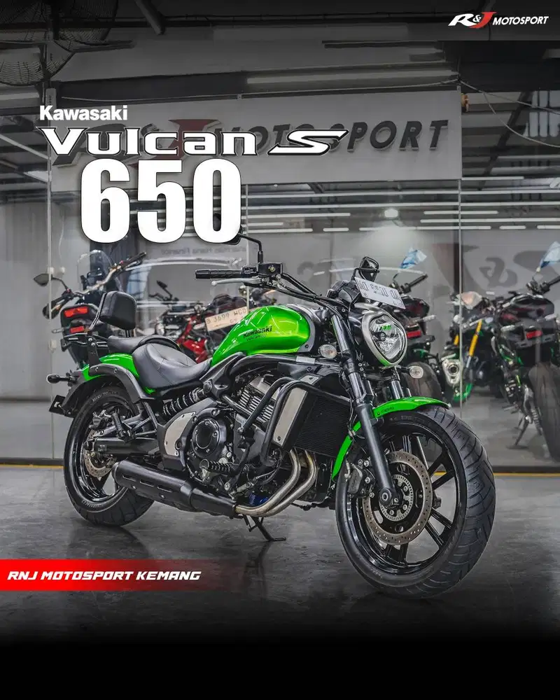 Kawasaki Vulcan 650 cc Tahun 2015 Warna Hijau Odo 2.000an