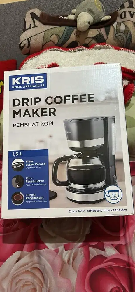 Mesin Kopi KRIS Home Appliances Drip Coffee Maker 1.5L Baru
