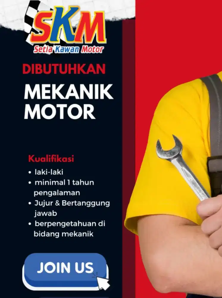 Lowongan Kerja Mekanik Berpengalaman untuk Motor Bekas