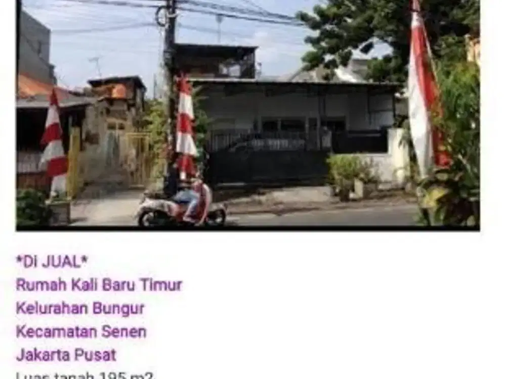 Dijual Rumah Kalibaru Timur, Jakarta Pusat