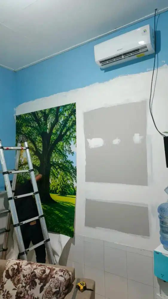 Cetak custom Wallsticker tembok, stiker dinding plus pasang soloraya