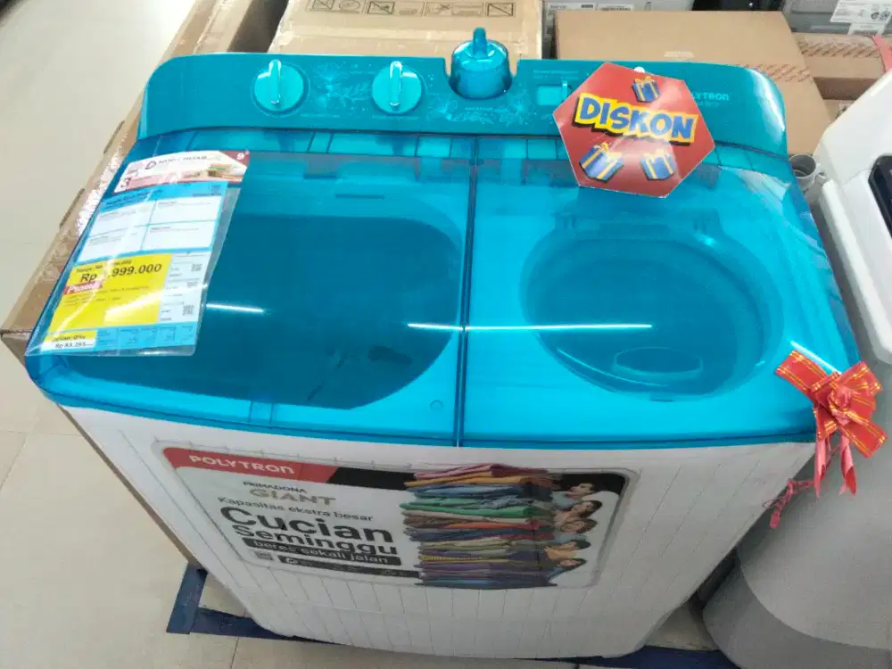 MESIN CUCI 2 TABUNG POLYTRON BISA CICILAN PAKAI HOMECREDIT