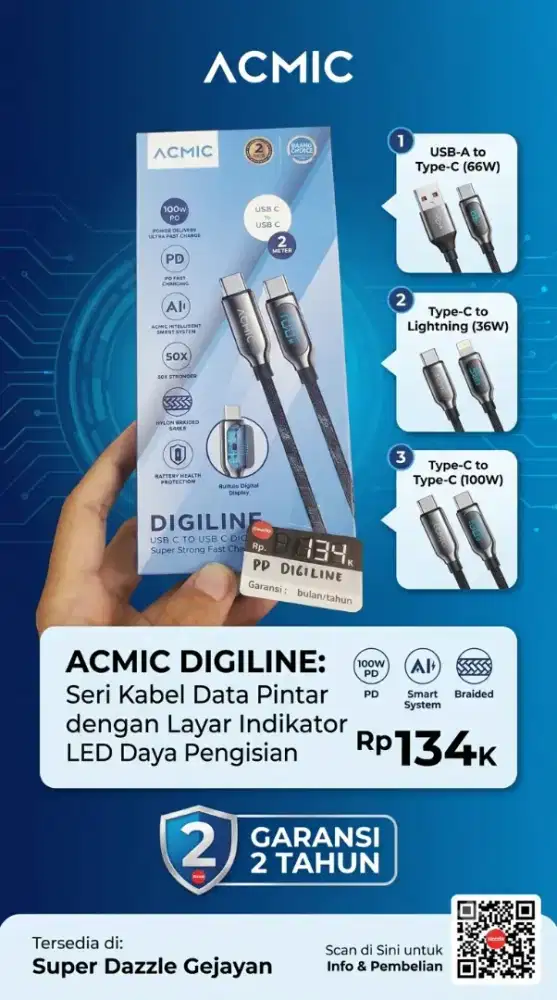 ACMIC KABEL DATA C TO C 100W