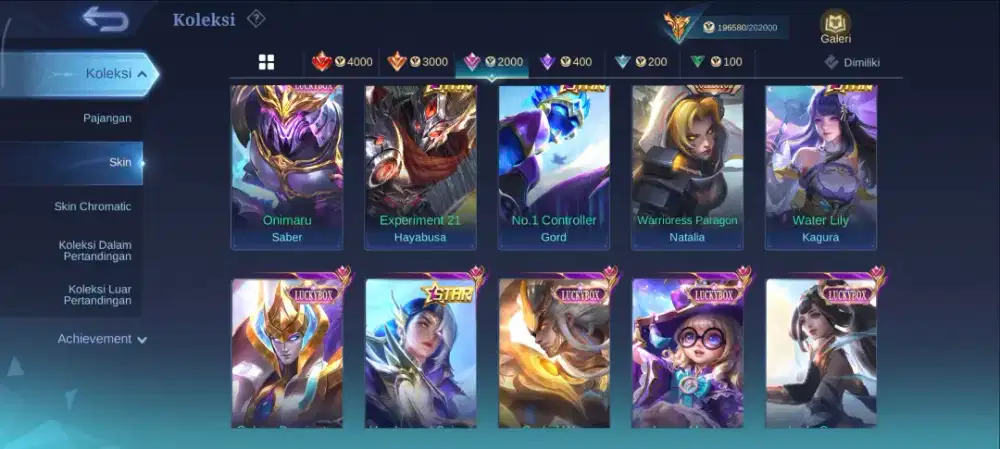 Dijual Akun Mobile Legends