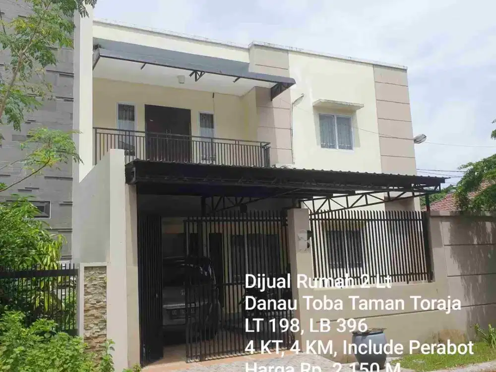 Dijual Rumah 2 lt di Danau Toba Taman Toraja, Tanjung Bunga Makassar