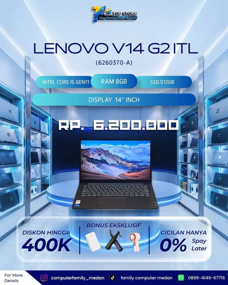 PROMOO LENOVO V14 G2 ITL INTEL CORE I5 GEN 11 RAM 8GB SSD 512GB