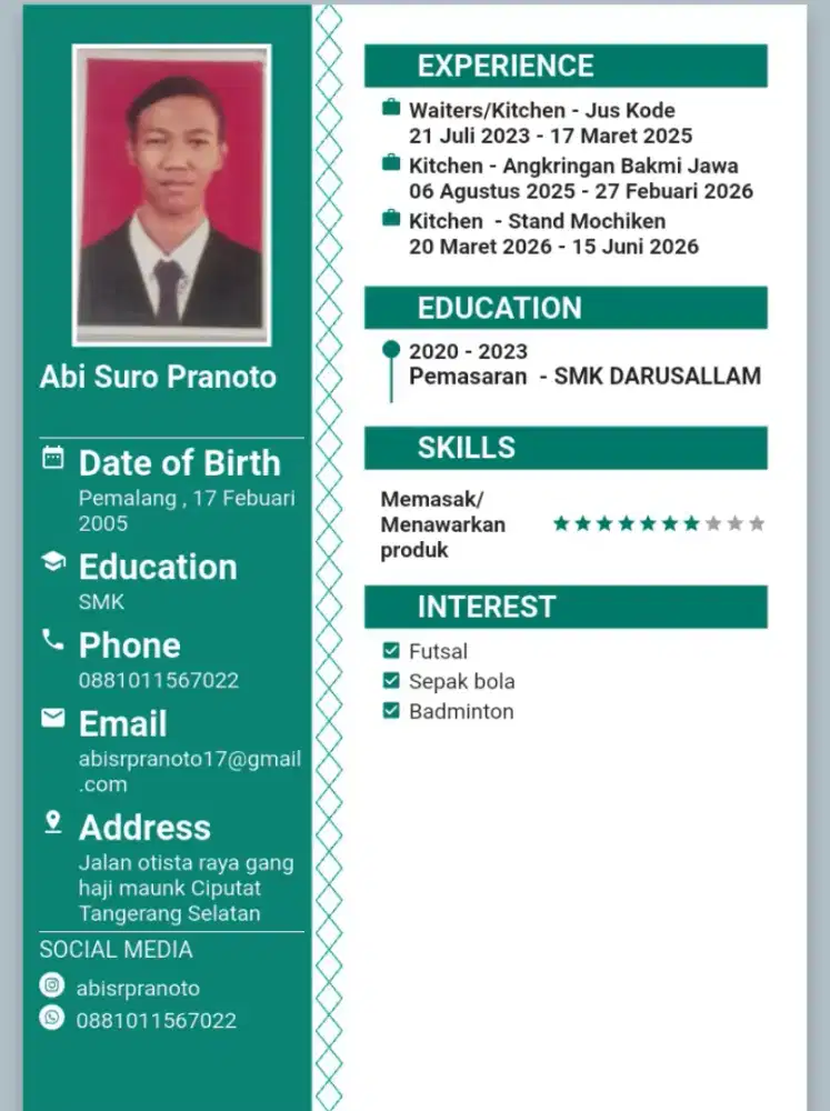 BUTUH PEKERJAAN CEPAT