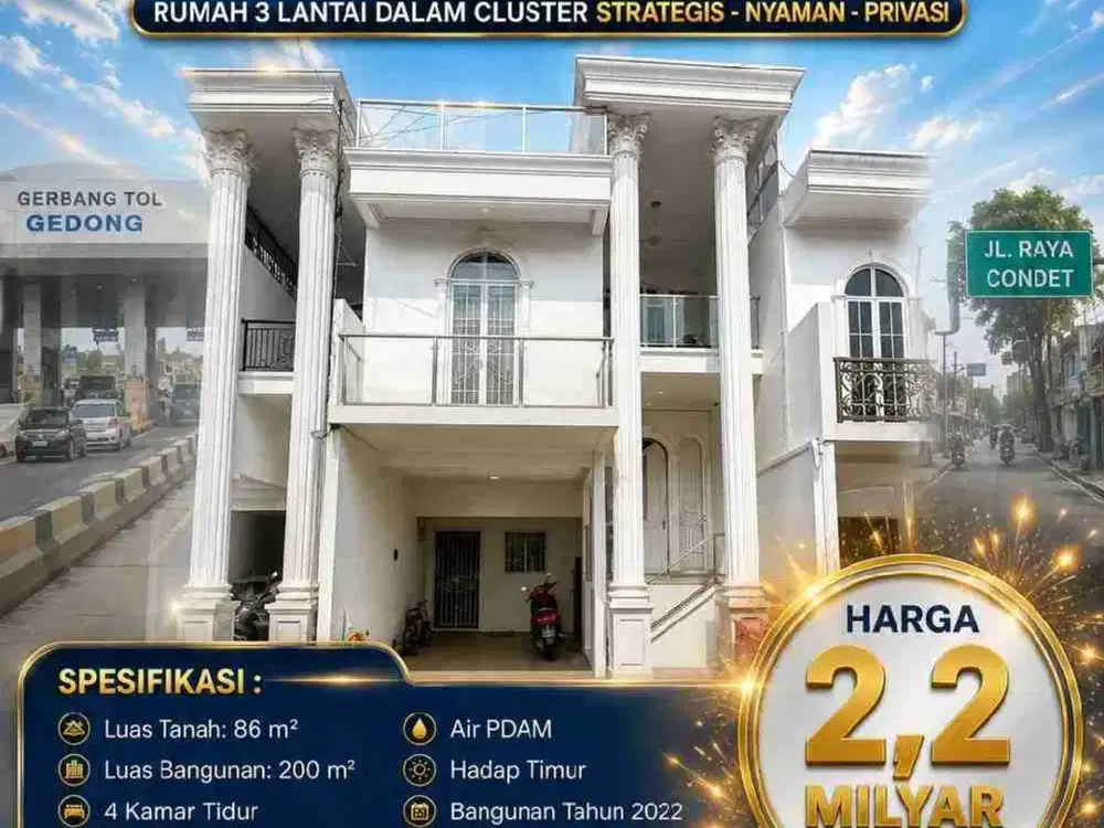 DIJUAL RUMAH MEWAH SECONDARY CLUSTER EKSLUSIF KRAMATJATI JAKARTA TIMUR