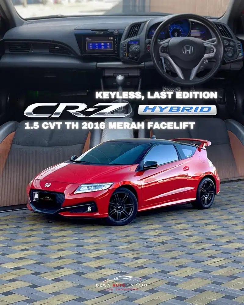 DIJUAL LAST EDITION ! Honda CRZ Hybrid CVT Th 2016 Merah Facelift