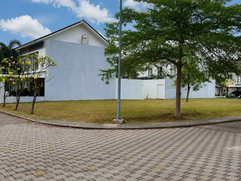 Kavling hoek siap bangun luas 338meter Cluster Palm Spring JGC Jakarta Garden City