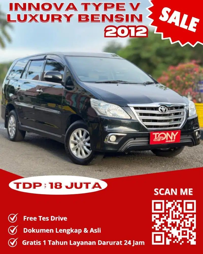 Kijang Innova V Luxury Hitam Nik 2012 Upgrade Model Barong