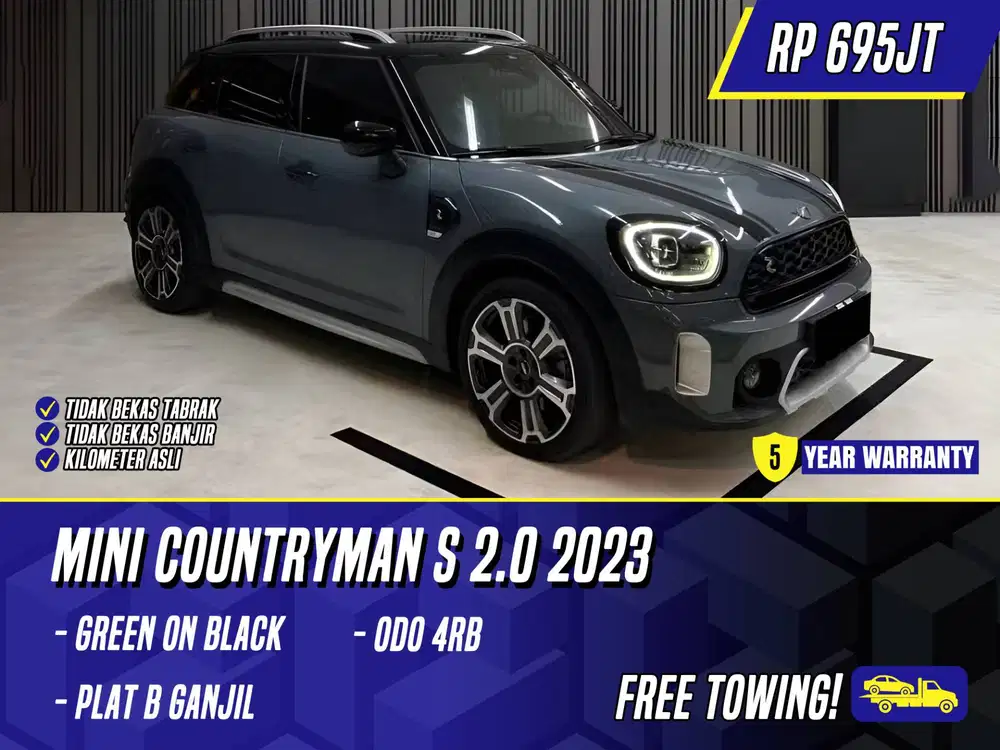 Mini Countryman S 2.0 2023 Green on Black Hijau Cooper