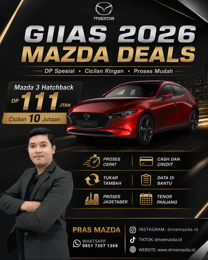 DP Mazda 3 mulai 90jutaan - Special deals giias 2026