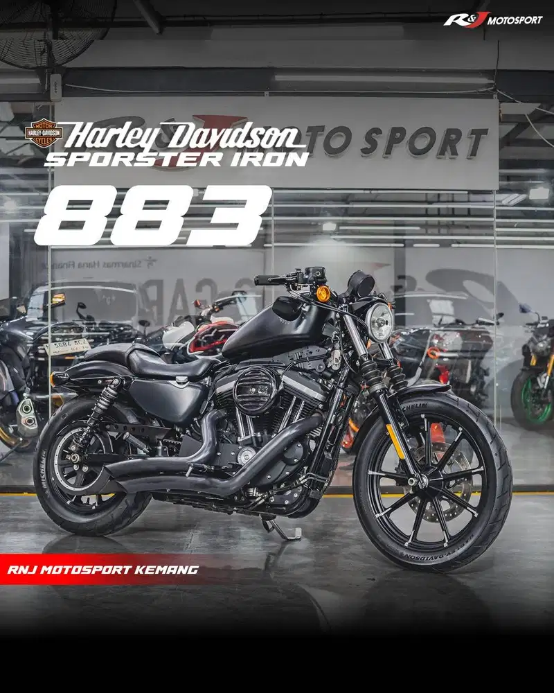 Harley Davidson Sportster 883 Hitam Tahun 2020 ABS Km 12.000an