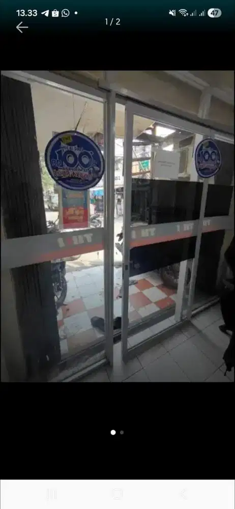 Jual Alumunium kusen kaca pintu geser custom bekas tiki