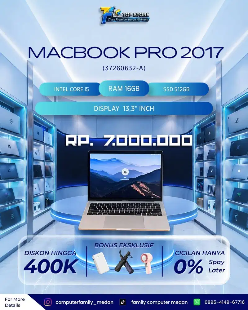 PROMO MACBOOK PRO 2017 CORE I5 RAM 16GB SSD 512GB
