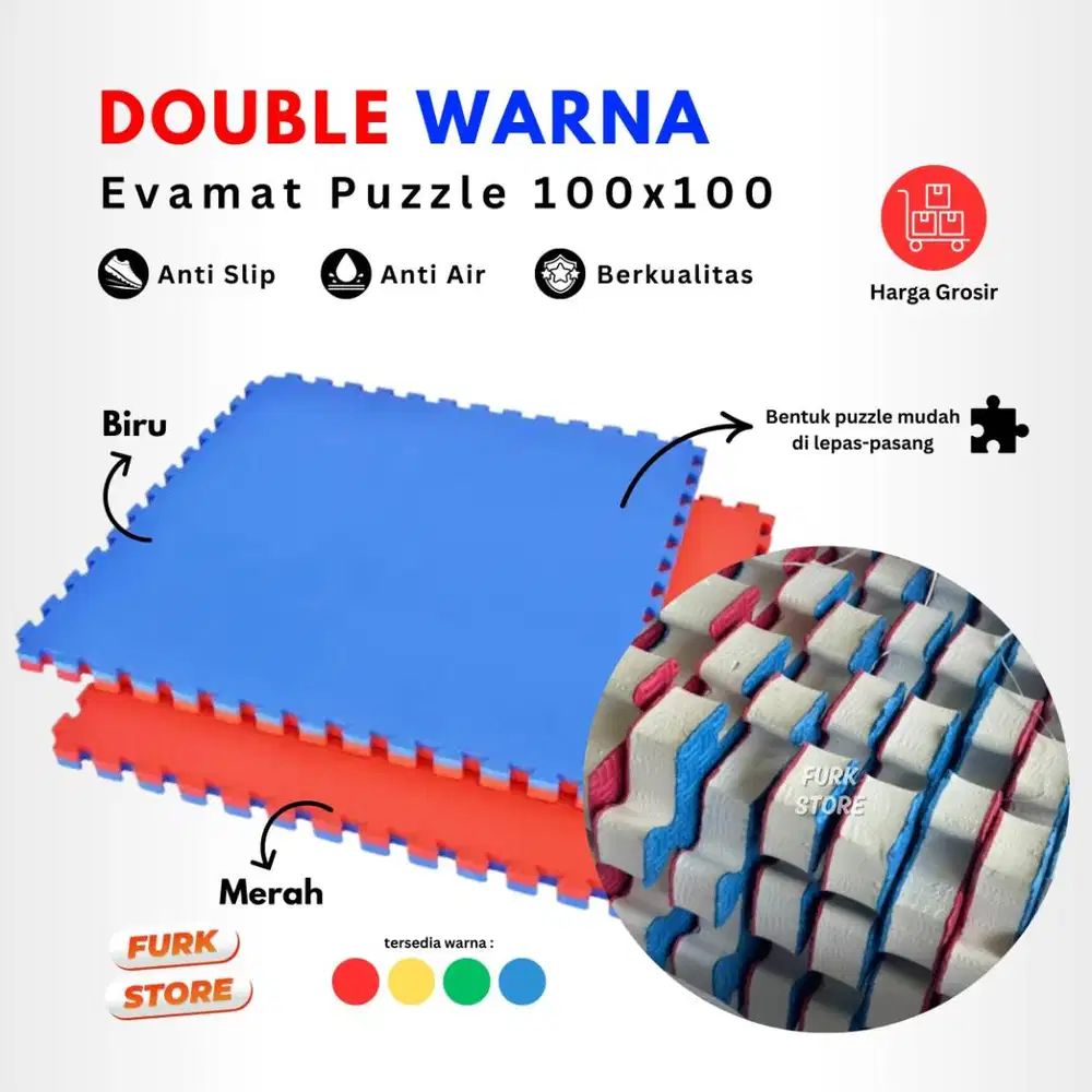 Matras Double Warna EVA11 [2 WARNA] – Matras Puzzle EVA 100x100 | Matr