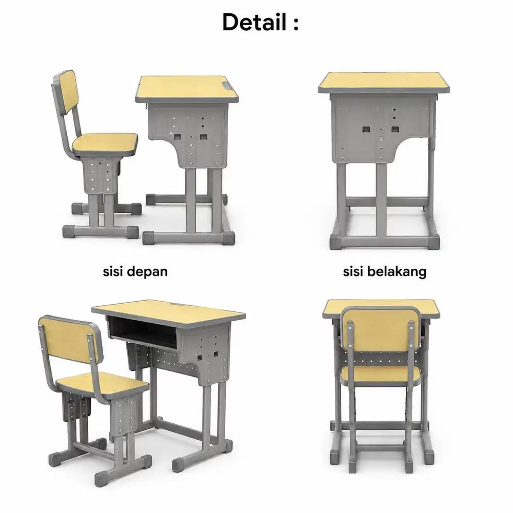 Meja Sekolat Set Jestar Grey