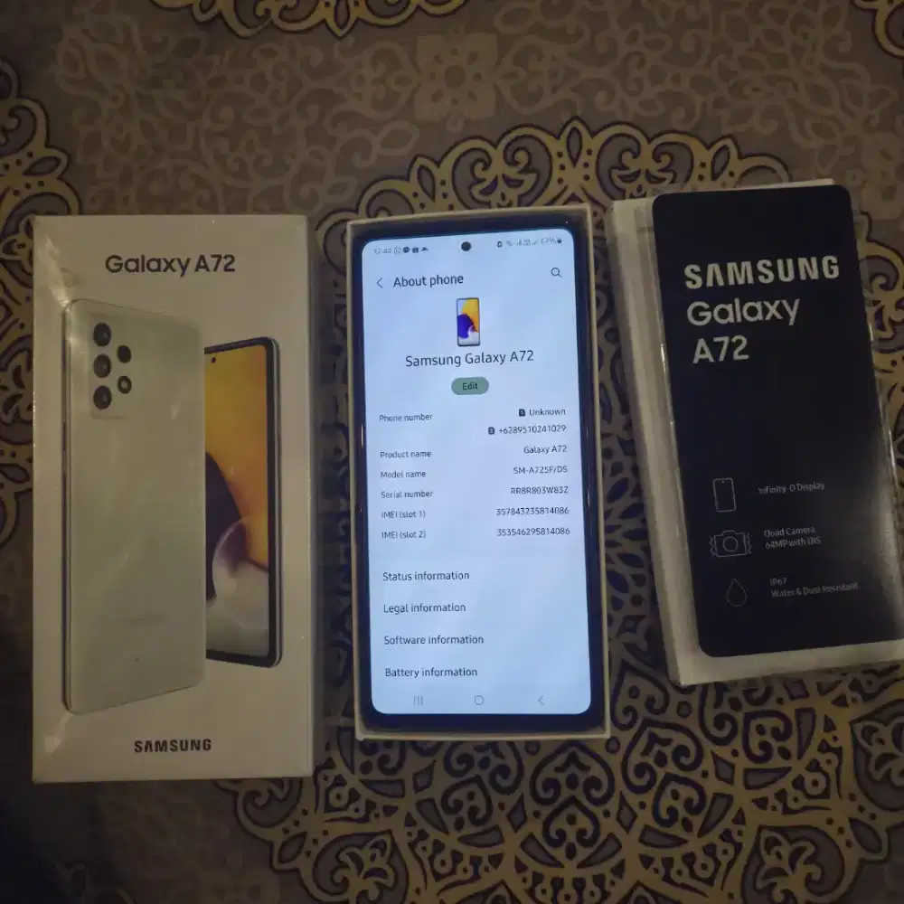 Samsung Galaxy A72 8/256 Putih mulus