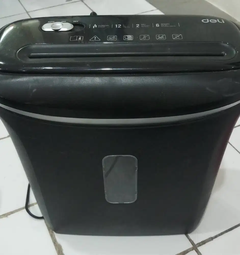 Paper Shredder Deli E9945 Penghancur Kertas Cross Cut 12L Normal