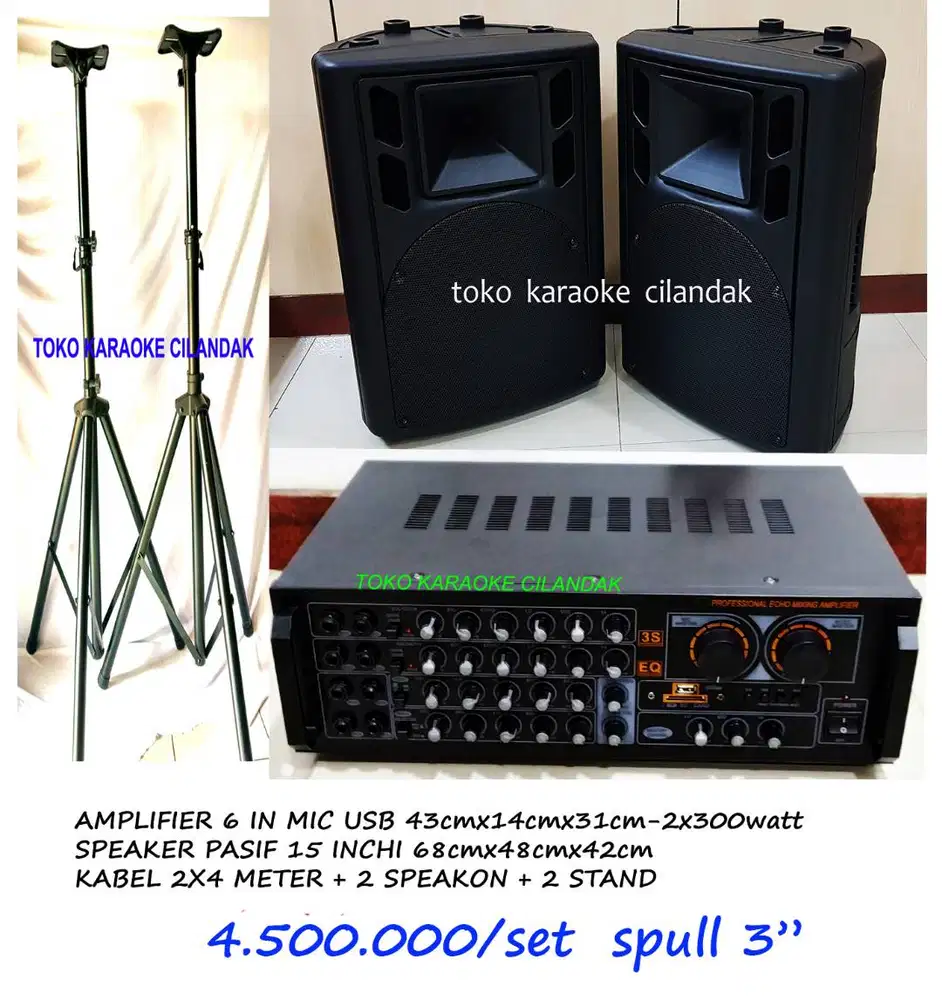 paket karaoke sound sistem 15 inch