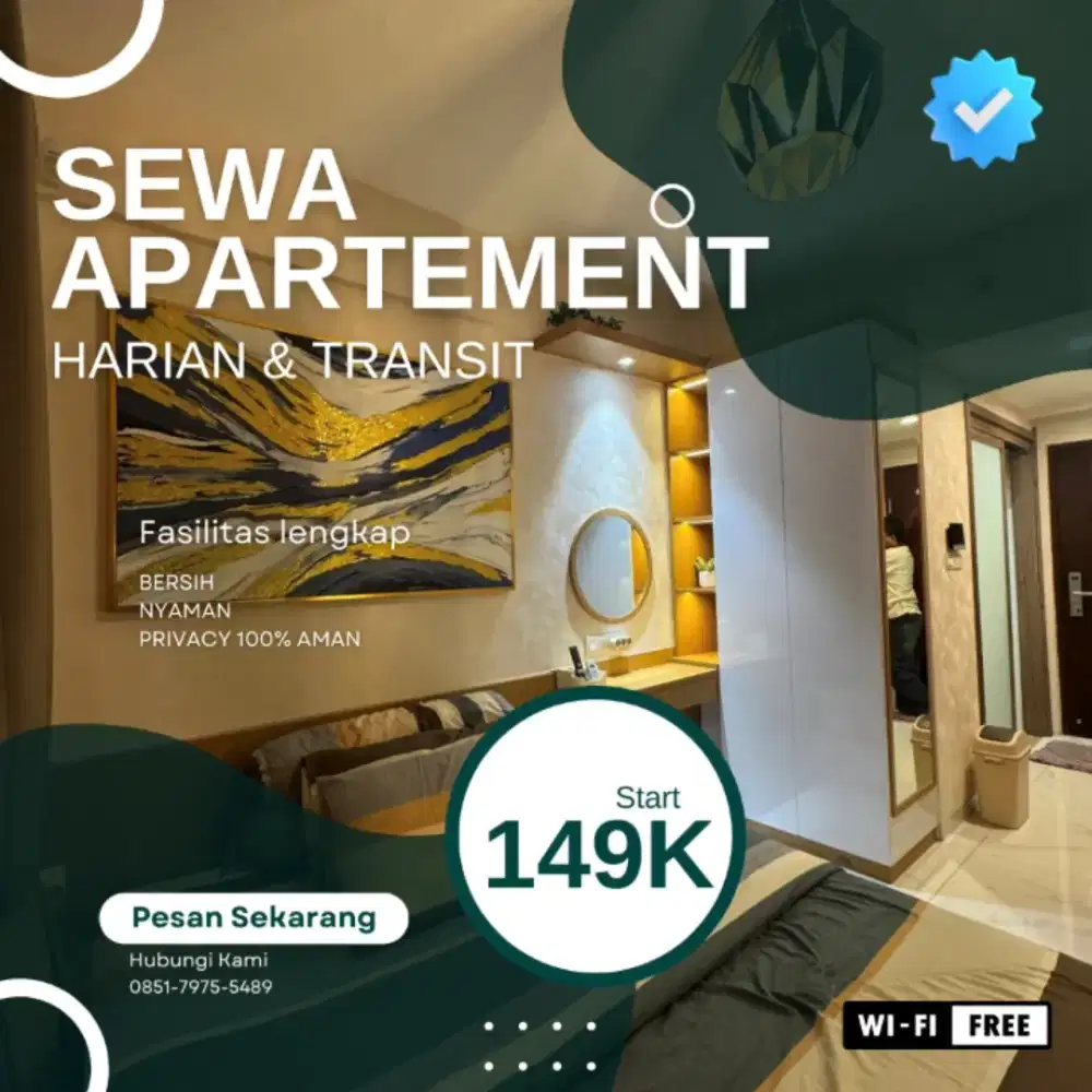 Sewa Apartemen Springwood Residence Harian/Transit Termurah Tangerang