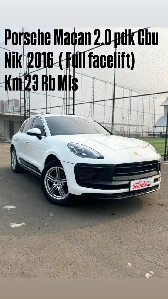 Porsche Macan 2.0 PDK CBU 2017 Nik16 full facelift white Siap pakai