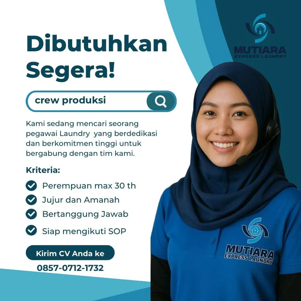 Lowongan Pegawai Laundry di Gresik