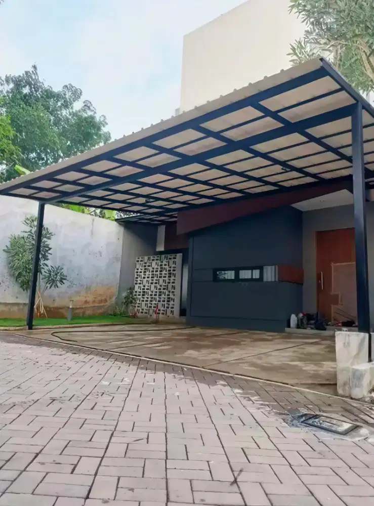 Kanopi baja ringan dan garasi