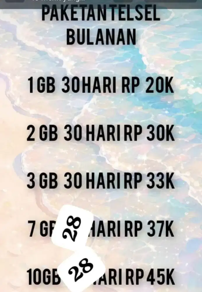 PAKETAN DATA SIMPATI DAN AS HARGA TERJANGKAU MENAMBAH MASA AKTI 30 HR.
