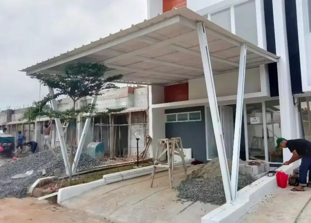 Kanopi rangka baja ringan