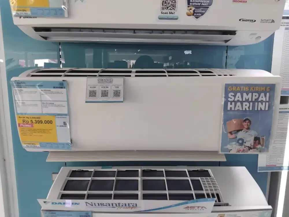 Promo Credit AC Daikin Inverter 1 pk 900watt