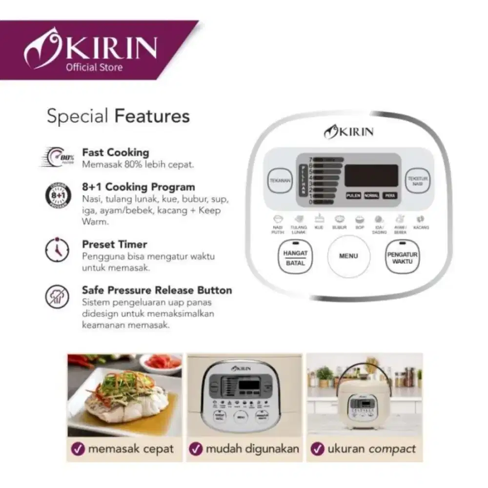 DIJUAL MURAH RICE COOKER KIRIN