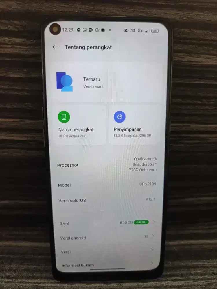 Oppo reno 4 pro 8+5/256gb