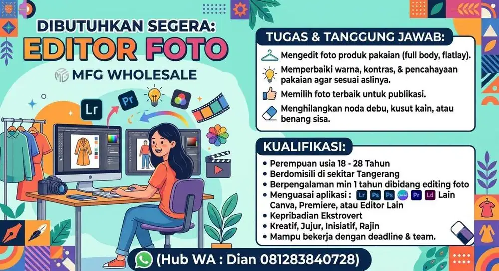 LOWONGAN PEKERJAAN (EDITOR PHOTO)