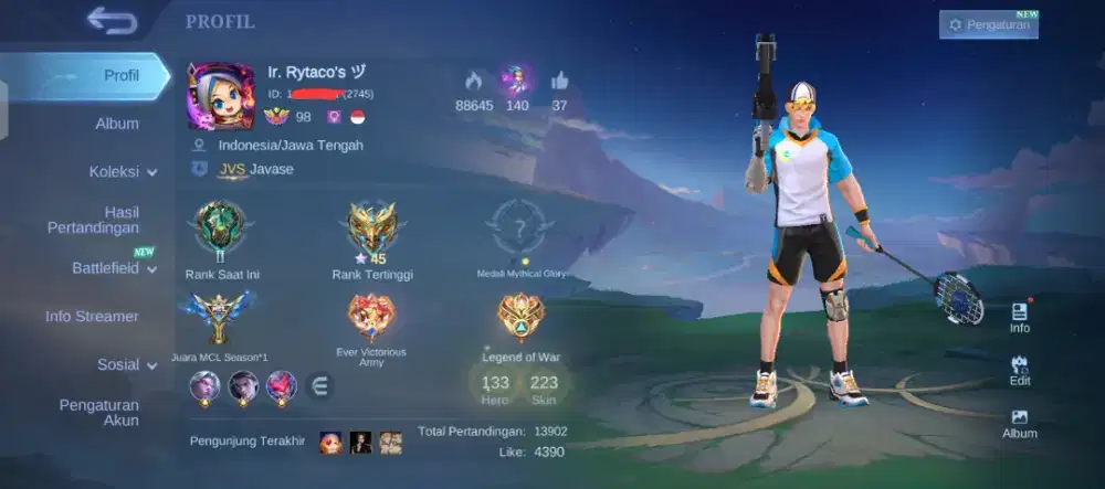 akun ML Full hero