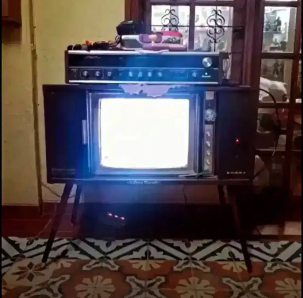 Televisi TV Sharp jengki kondisi nyala
