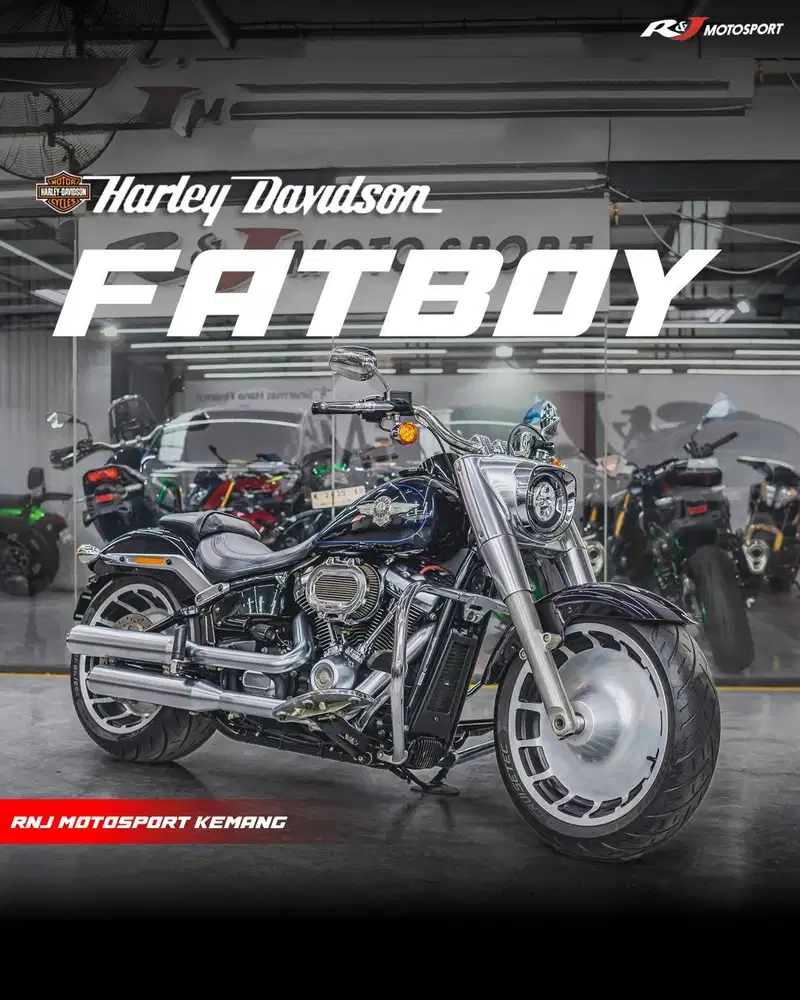 Harley Davidson Fatboy 114 Nik 2020 odo 11.000an Knalpot original