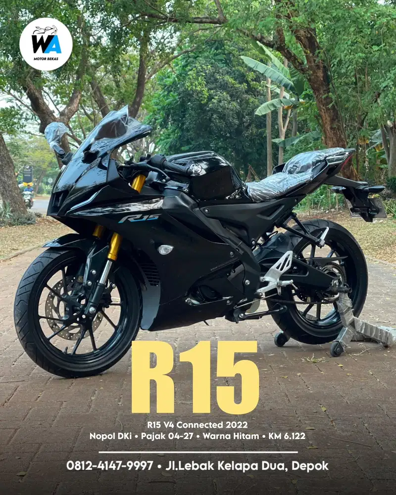 KM LOW Cash/Kredit Yamaha R15 V4 Connected Tahun 2022 DP 500 RIBU