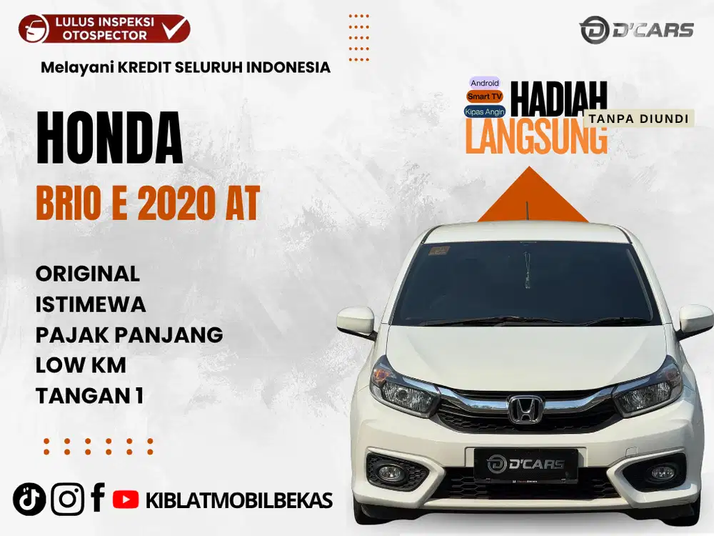 DIJUAL DP 40JT AN HONDA BRIO E MATIC 2020 LOW KM