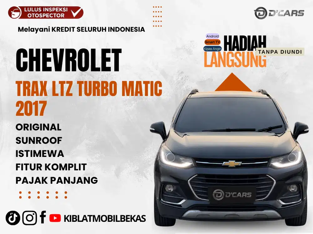 DIJUAL CHEVROLET TRAX LTZ 1.4 TURBO 2017 ISTIMEWA